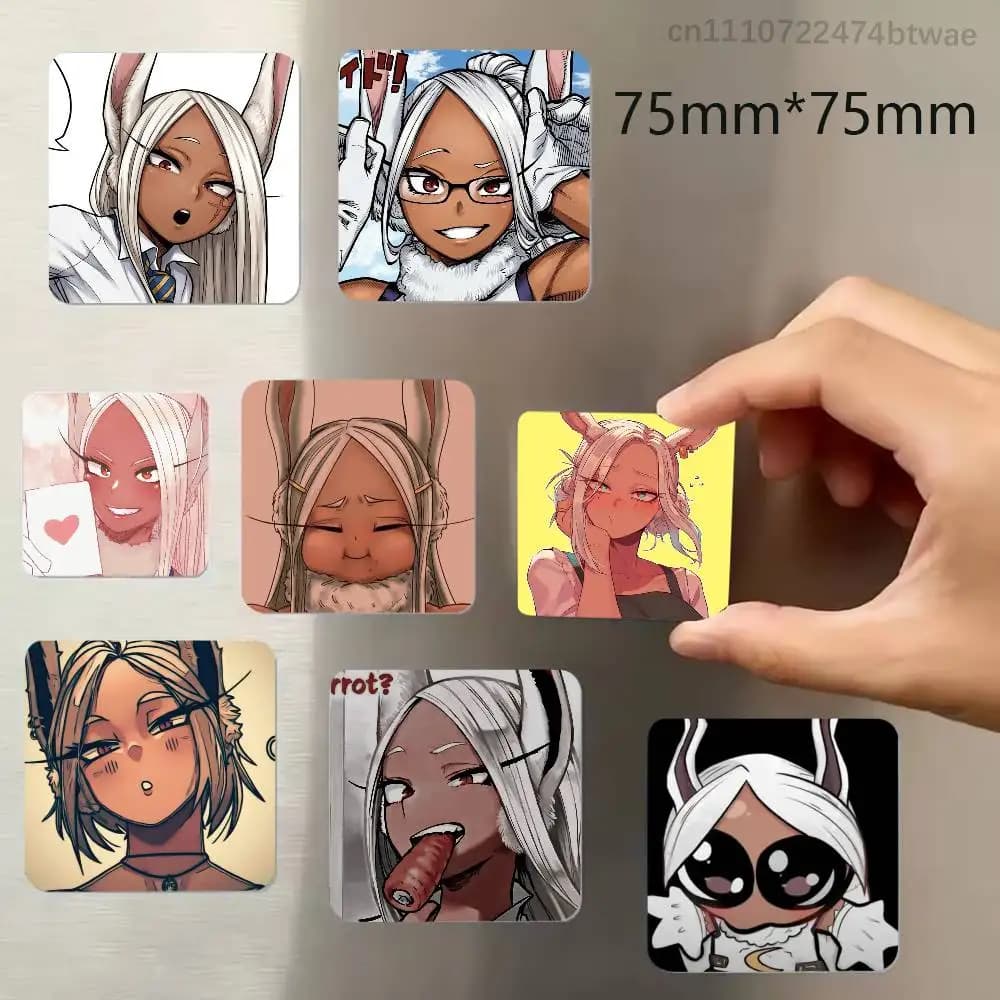 MHA Mirko Rumi Usagiyama Refrigerator Magnets Cute Cartoon Magnetic Personality Decorations Creative Gifts