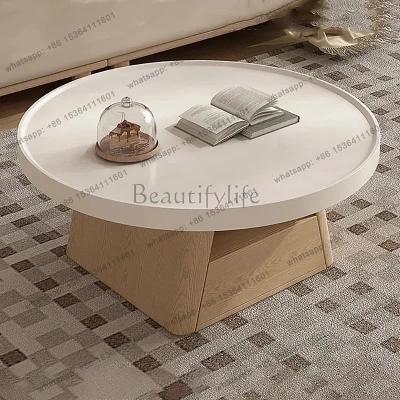 Small Design Coffee Tables Minimalist Style Light Modern Cheap Coffee Table Round Storage Mesa Auxiliar