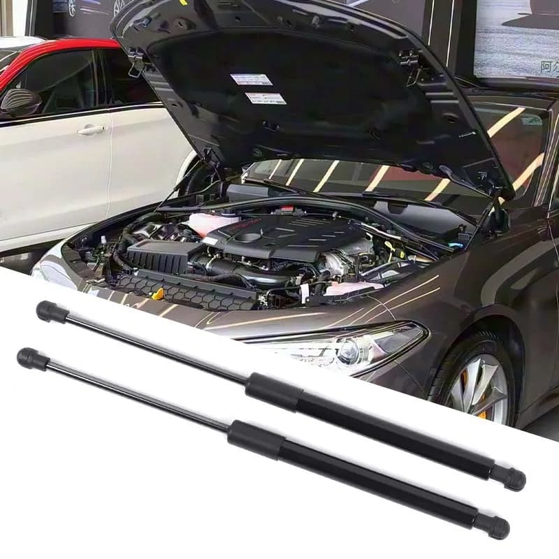 For Alfa Romeo Giulia 2010-2020 Carbon Steel Black Car Front Hood Hydraulic Rod Slow Down Rod Support Rod Car Accessories
