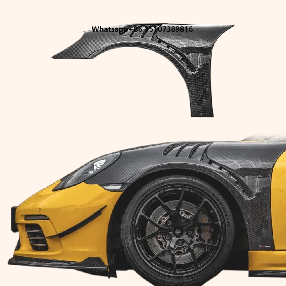 For 718 Boxster RS Style Carbon Fiber Front Fender Pair