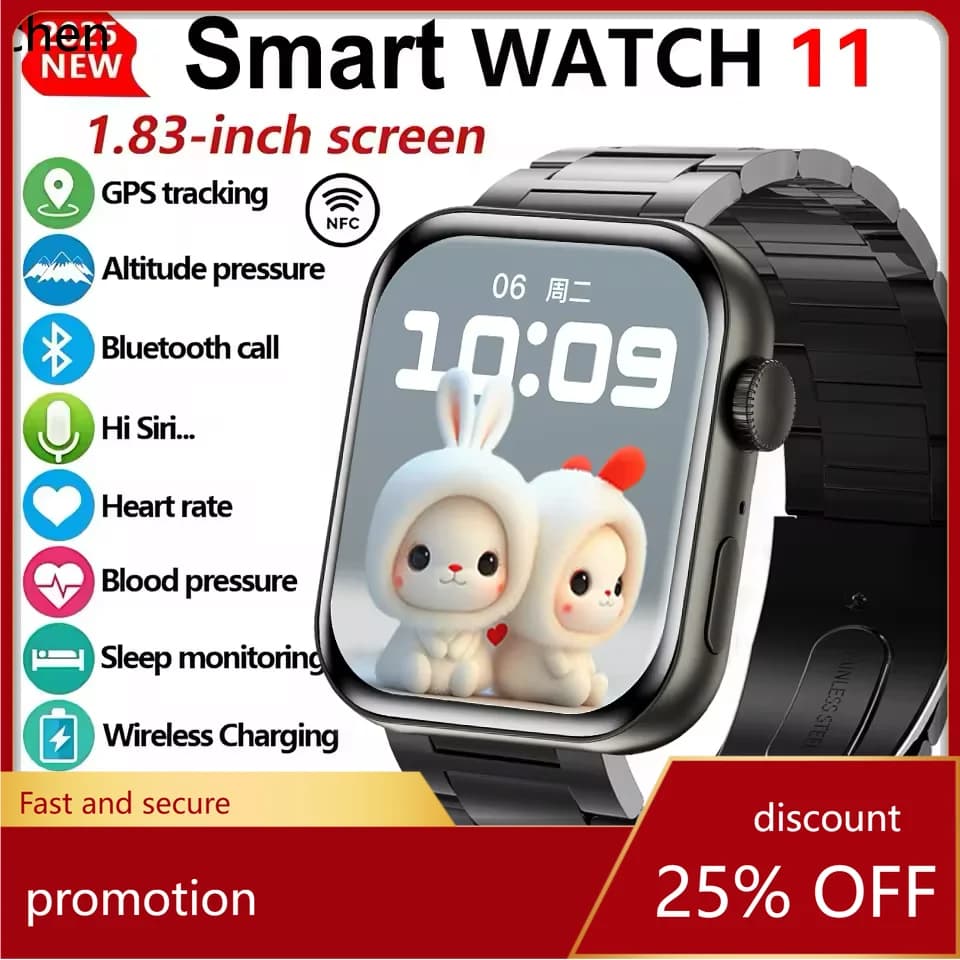 YFY Smartwatch for Men with Body Temperature and Call Function, Always-on Display Sports Watch, Suitable for Women