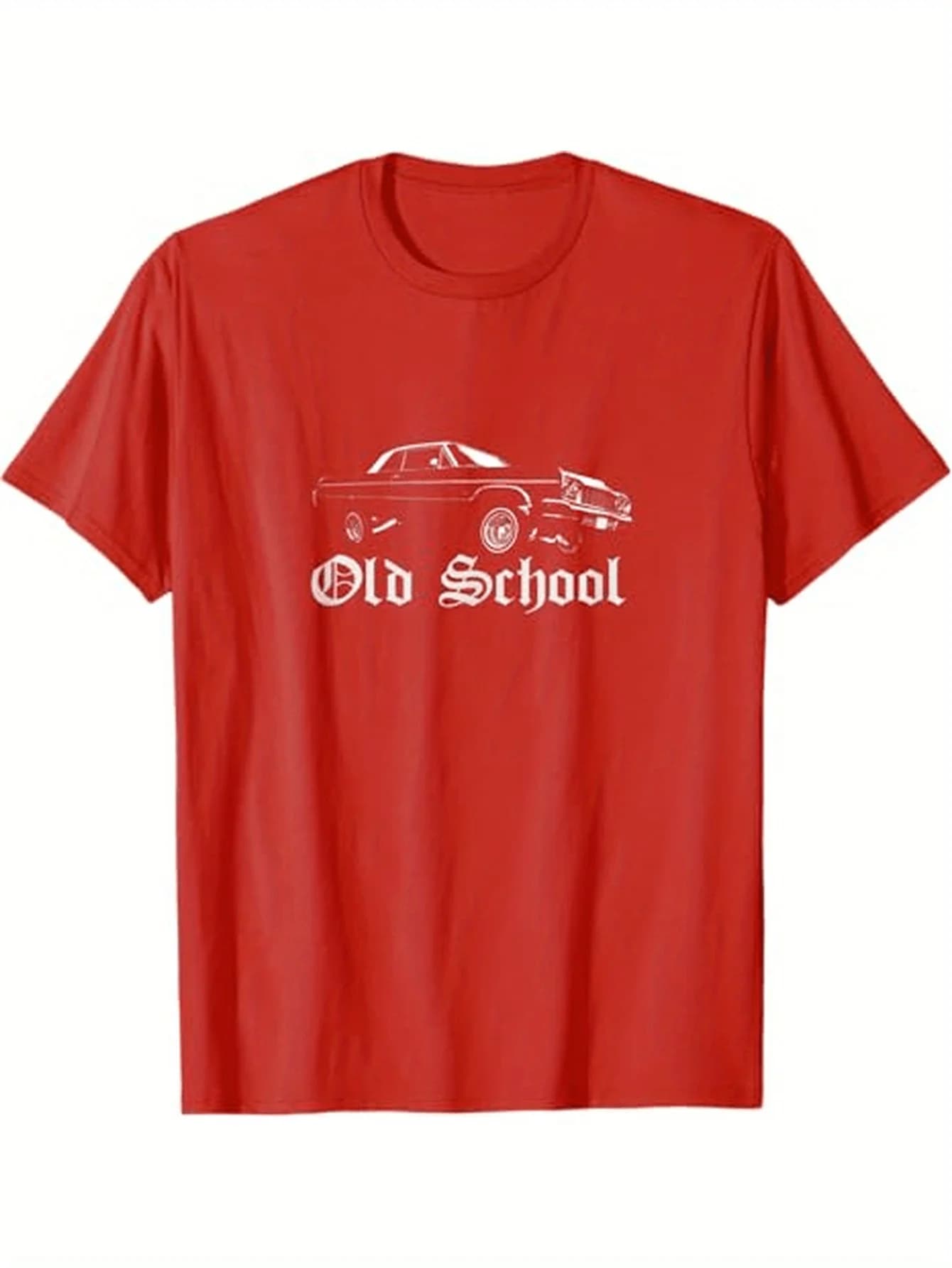Vintage Old School Cholo Mexican with Classic Lowrider Car&70s/80s Retro Style-100% cotton round neck printed men's T-shirt.