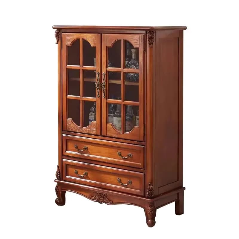 CX all solid wood double-door wine cabinet 85cm living room TV, sofa side, dining room side cabinet Z283