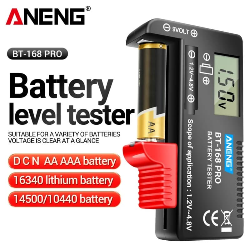 ANENG 168 Pro Battery Capacity Tester - Displays remaining battery power during charge/discharge tests