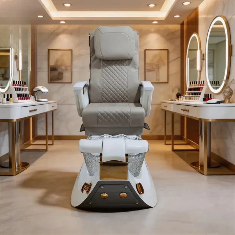 Electric Massage Spa Fiberglass Bathtub with Whirlpool Jet System for Commercial Foot Chair Wholesale Deluxe European Design
