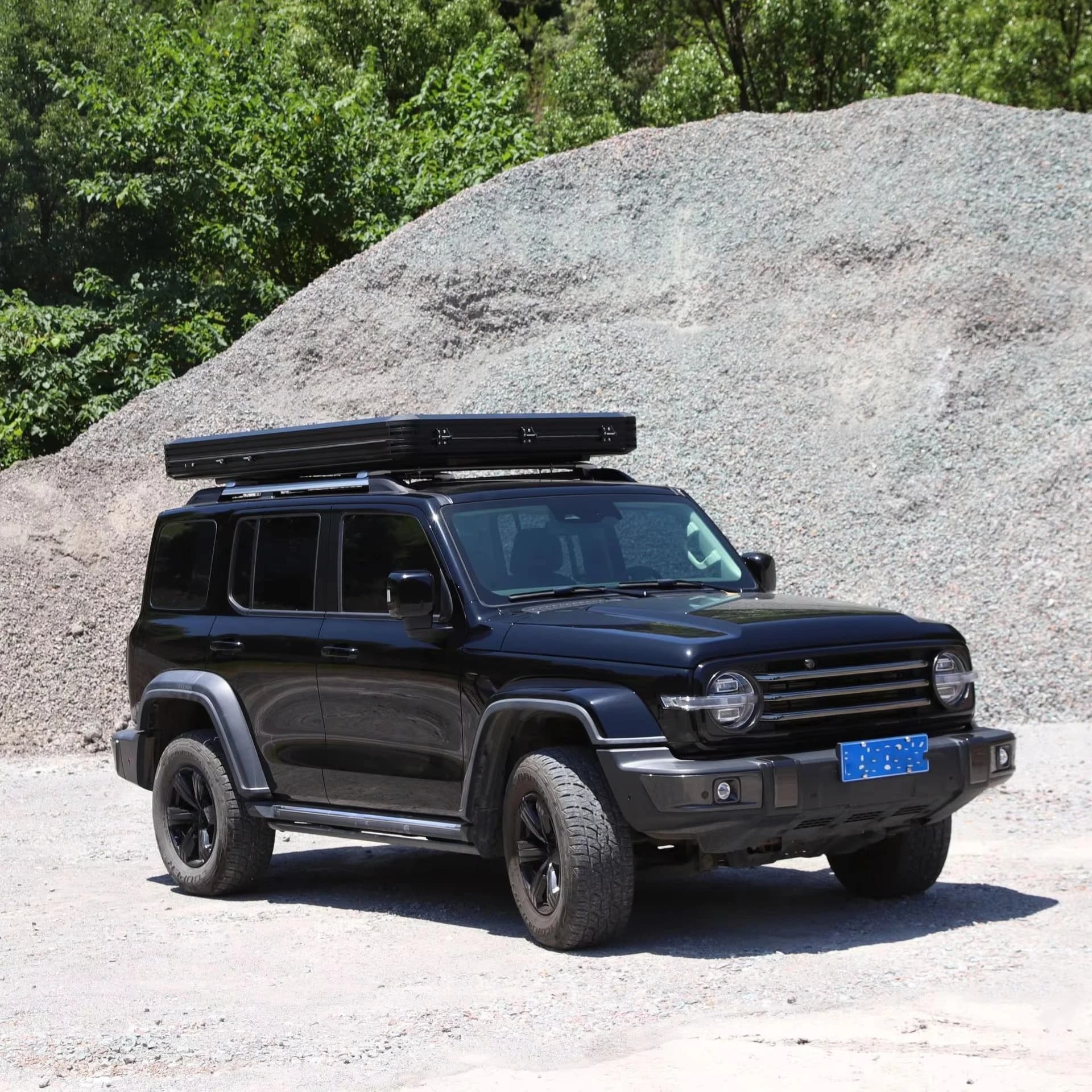 Car Roof Top Tent Double Layer Four Season Waterproof Hard Shell 420D Oxford Cloth Quick Setup Outdoor Camping SUV