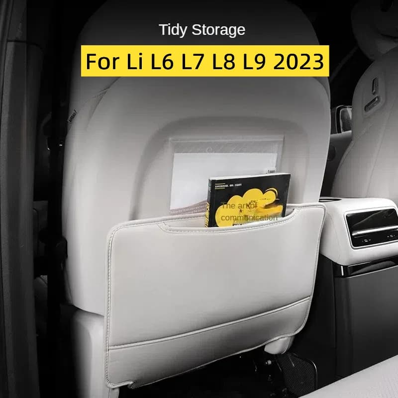 For Li Lixiang L6 L7 L8 L9 2023 Leather Car Anti Kick Mat Pad Anti-kick Mat Protector Seat Back Protector with Organizer Pocket