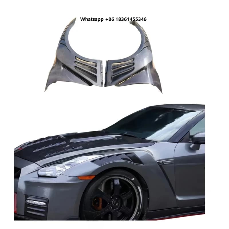 Nismo Style Carbon Fiber Front Fenders Fit GTR R35 Ares Modified