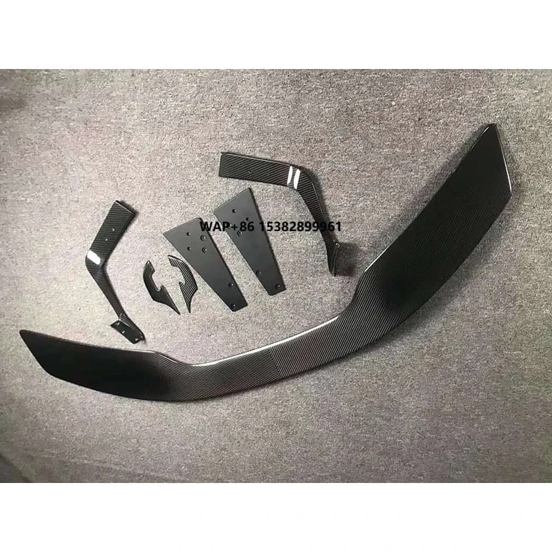 Novit Style Dry Full Carbon Fiber Car Exterior Parts Rear Spoiler for Mclaren 570S 540C 570GT 2015-2018 Carbon Rear Tail Wing