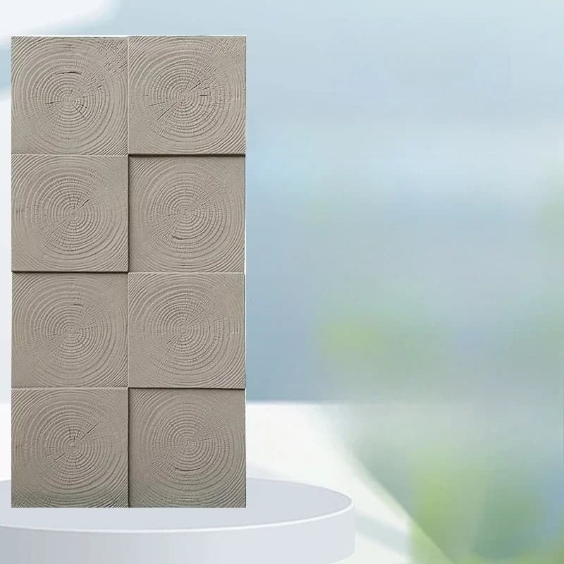 Lightweight PU annual ring wood background wall stone skin retro decorative wall simulation round wood grain