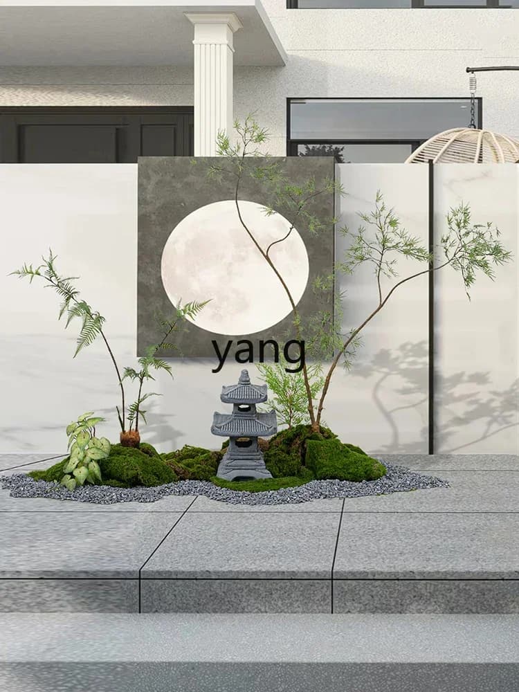 LMMadvanced bionic green plant feather maple indoor zen simulation green plant landscaping
