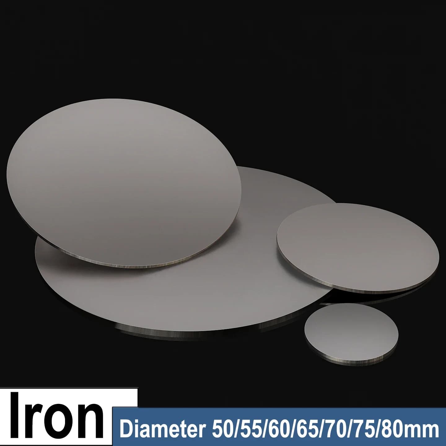 Iron Circular Plate Circular Disc Diameter: 50/55/60/65/70/75/80mm For DIY Metal Machine Cutting Frame Round Plate