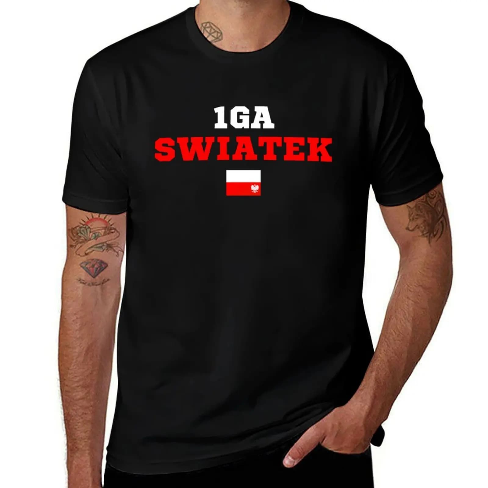 IGA SWIATEK-SWIATEK-TEAM SWIATEK-IGA SWIATEK TENNIS T-Shirt Plus Size Basic Cotton T-Shirt