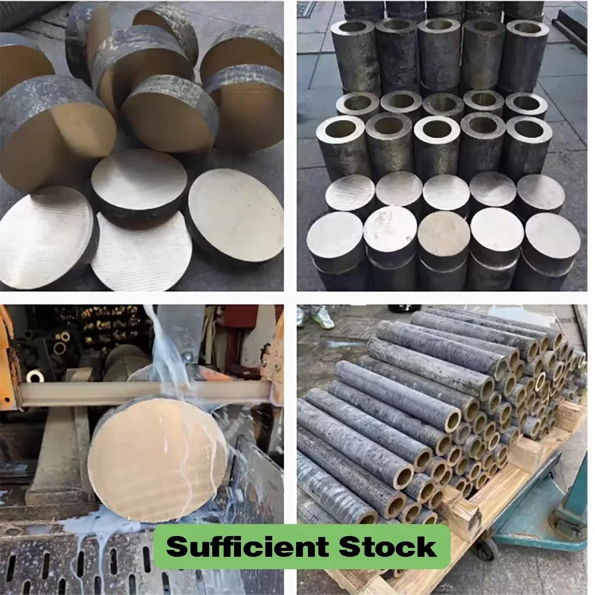 Tin Bronze Hollow Tube 100Mm Length OD25-70Mm ID15-50Mm Wear Resistant Bushing Sleeve Metal Pipe Parts