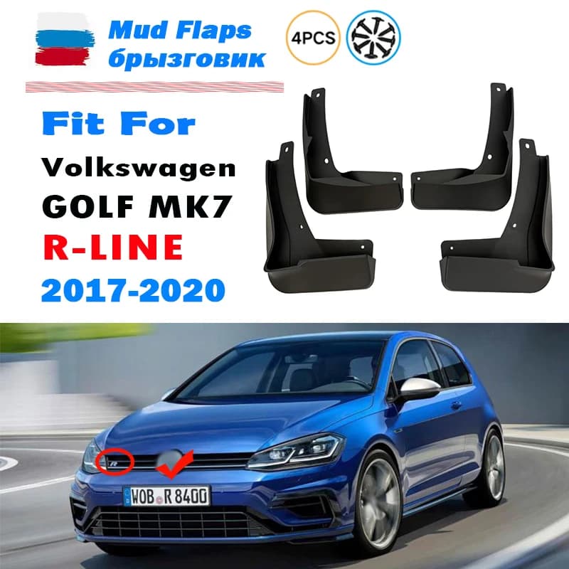 FOR Volkswagen VW GOLF 7 MK7 R-LINE  Mudguard Fender Mud Flap Guards Splash Mudflaps Car Accessories 4X 2017 2018 2019 2020