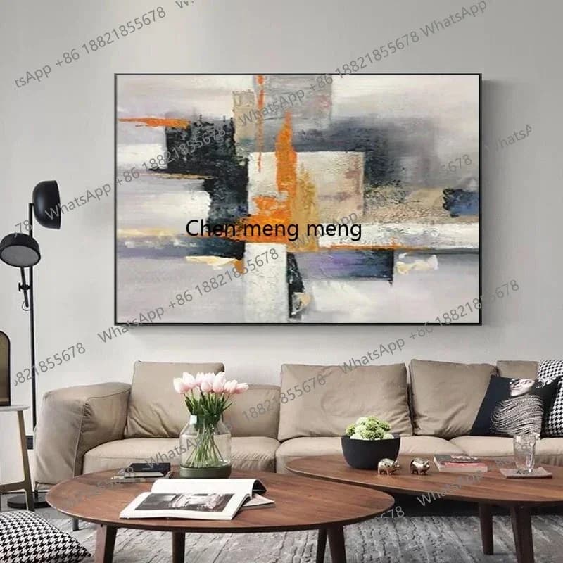 zA68Hand painted oil painting Nordic decoration living room entrance dining room floor sofa background wall hanging painting