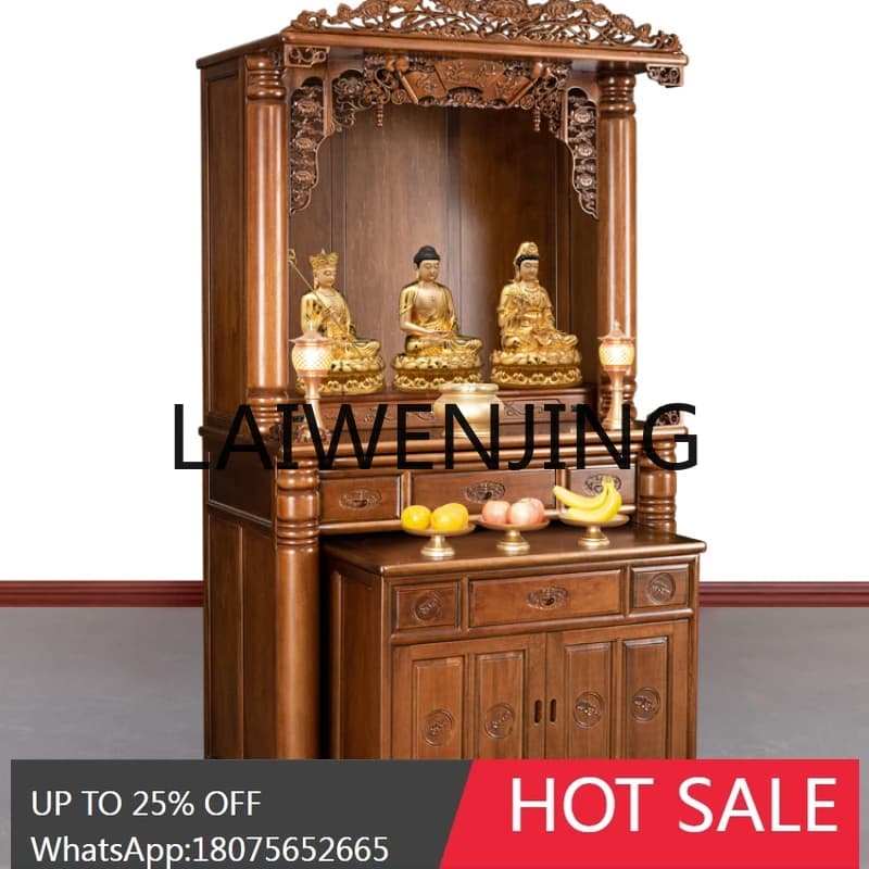 RWJ Worship Table Cabinet Clothes Closet Prayer Altar Table Household God of Wealth Display Cabinet Shrine