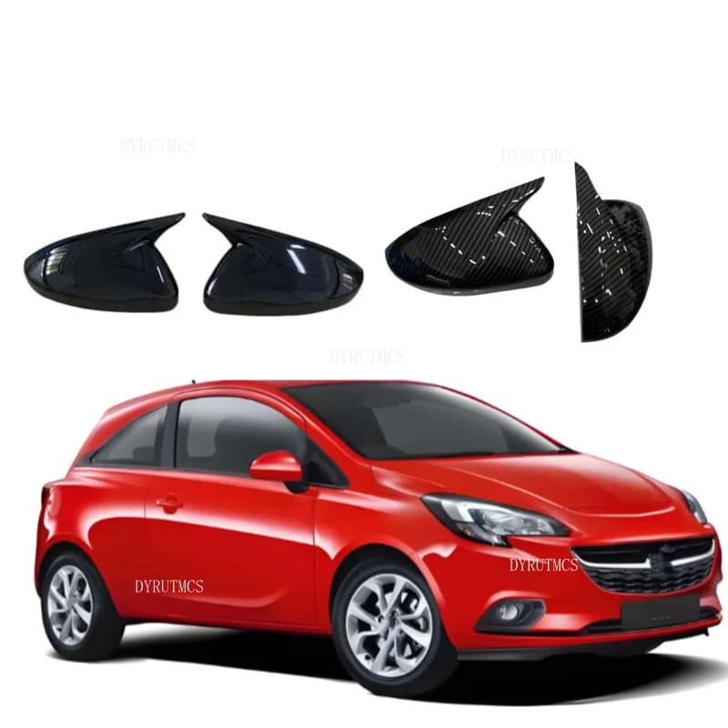 Car  Rearview Side Mirror Cover Fit For  VAUXHALL Corsa D & E 2006-2019   Wing Cap Rear View Case Trim Carbon Fiber