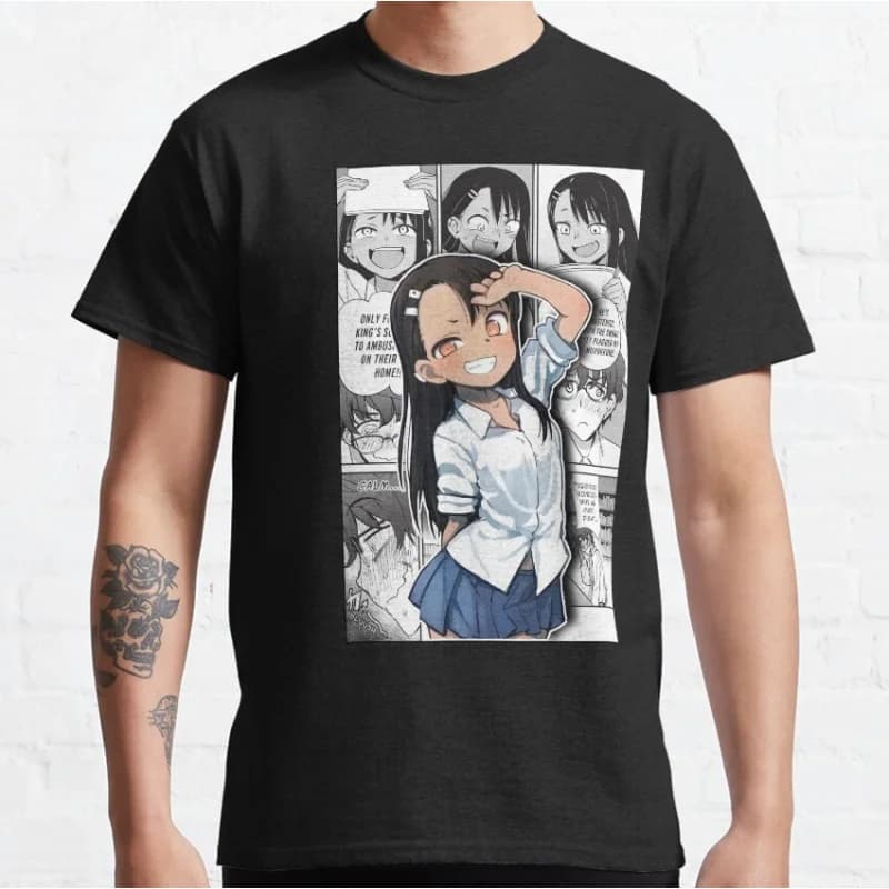 0503 Dont Toy With Me Nagatoro Hayase Gift for Anime lover 100% cotton Y2K clothes O -Neck Short Sleeve Graphic T-Shirt S-6XL