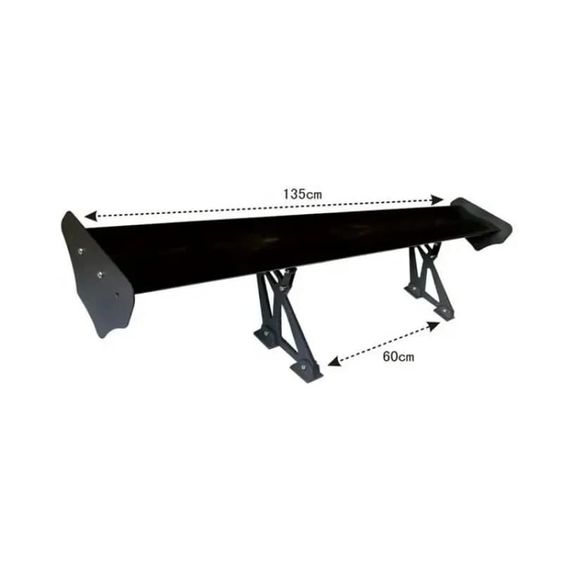 High Quality 135CM Single Layer Black Aluminum Alloy Aerodynamic Rear Spoiler Wing Universal Car Exterior Modification