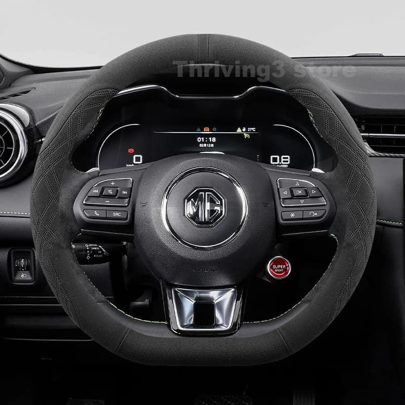 Suede Warm Car Steering Wheel Cover For MG ZS MG 5 MG 6 MG 3 HS Warm ultra-thin Covers For Covers Auto interior MG 5 Accessories
