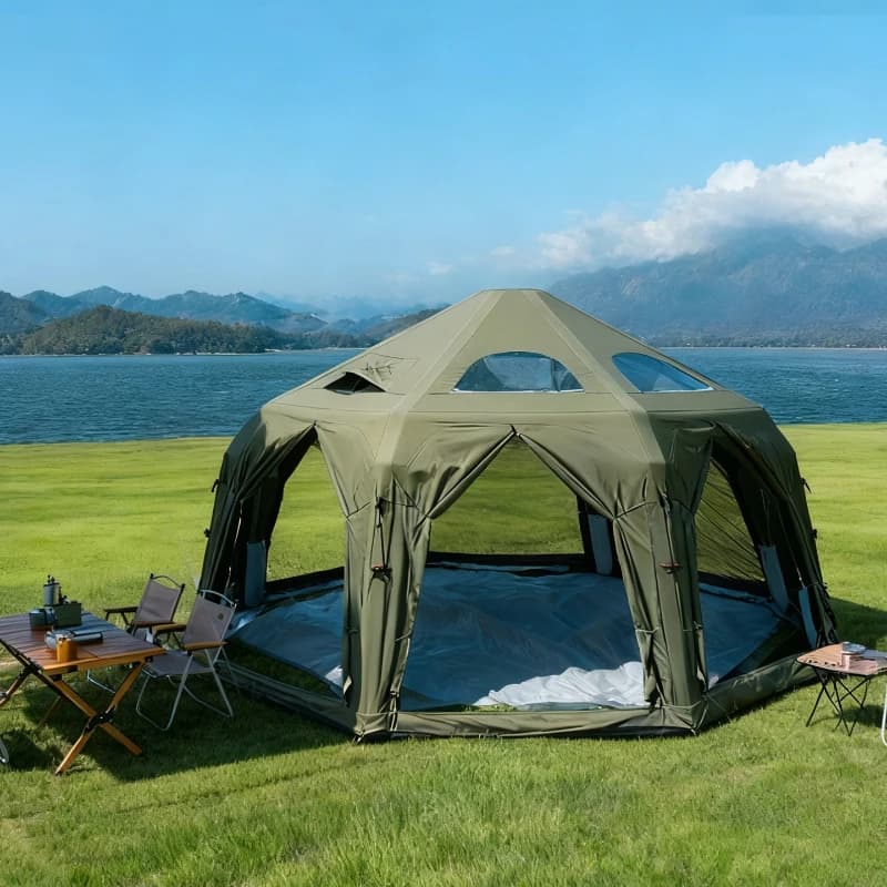 Ball tent outdoor camping inflatable tent, no camping, multi-person rainproof portable tent