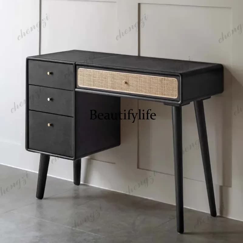 Makeup Dressing Table Cabinet Blaxk Minimal Modern Wooden Dressers Storage Drawer Comoda Pra Quarto Furniture Bedroom