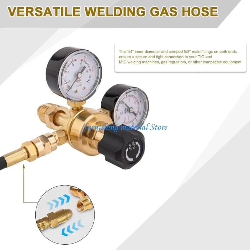 Y5GD Welding Gas Hose Argon CO2 Flows Meter Regulator Hose for MIG TIG Welding Flowmeter Regulator Adapter Hose Enduring