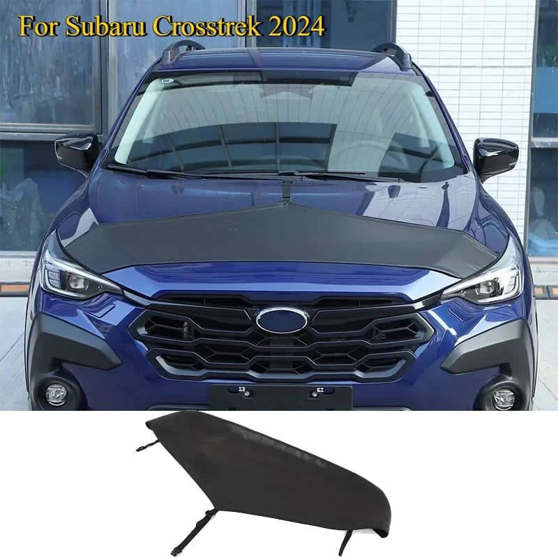 For Subaru Crosstrek 2024 Car Bra Leather Black Car Hood Sand and Stone Deflector Protection Cover Car Accessories