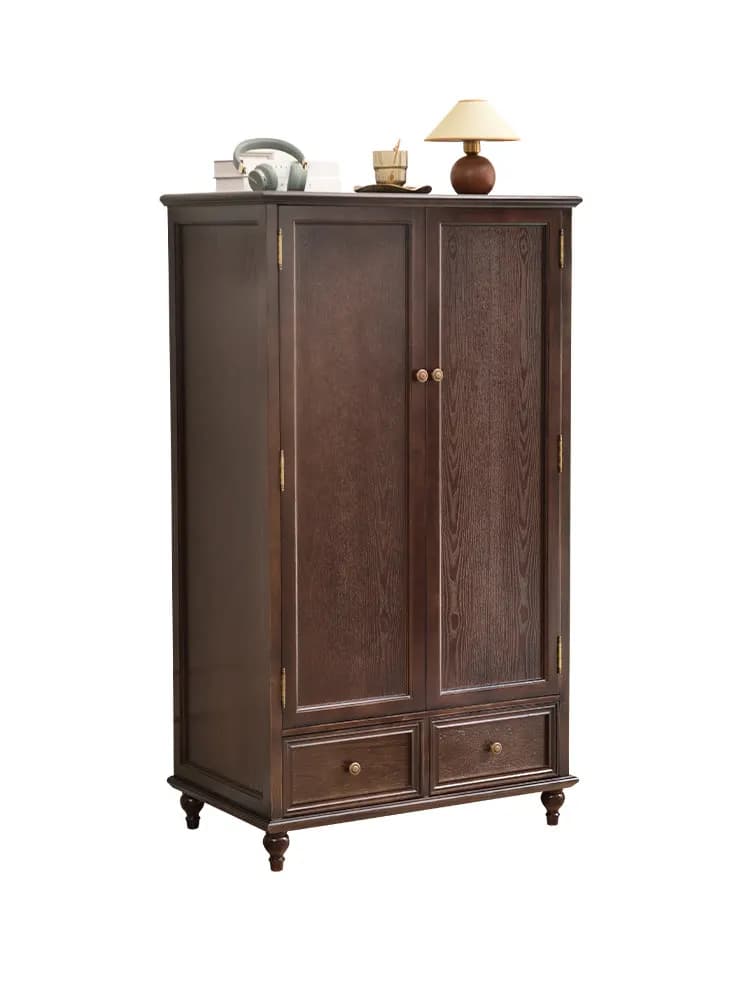CX light luxury solid wood, household bedroom large wardrobe with drawer storage, locker