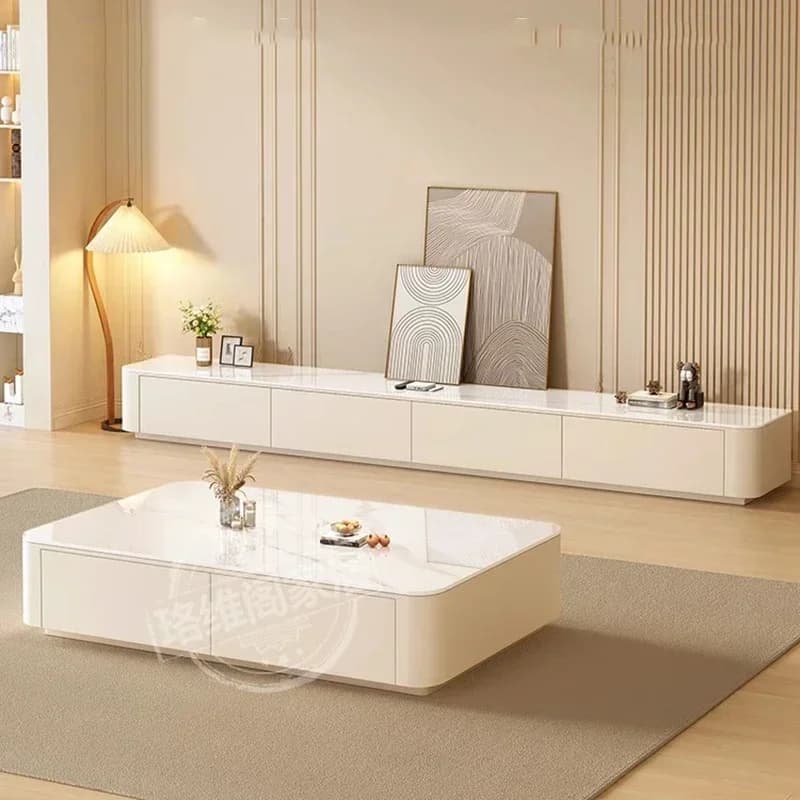 BJ Storage Drawers Tv Table Living Room Shelf Floor Cabinets Luxury Display Tv Stands Monitor Muebles Para Tv Trendy Furniture