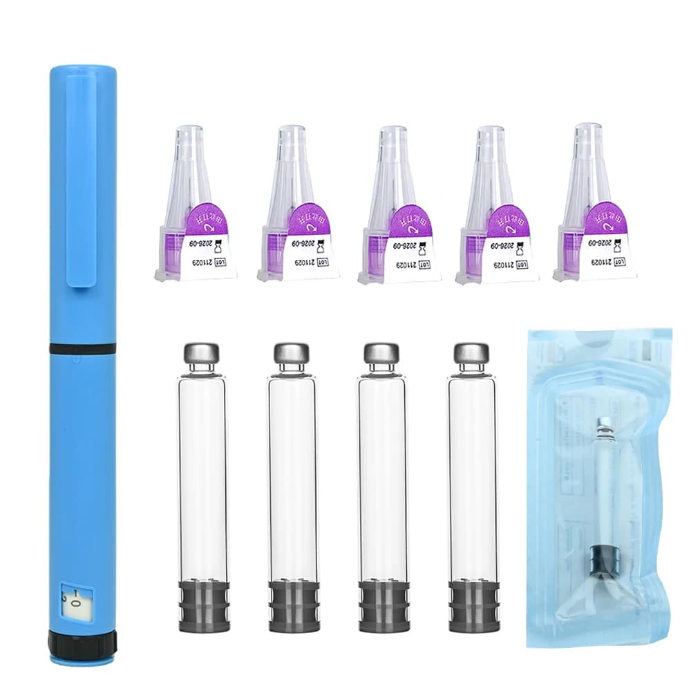 Good Review Plastic 3ml Colorful Reusable Insulin Syringe Set Peptide Pen 60U Injection Pen With 31G 8MM Needle 3ml Cartridge