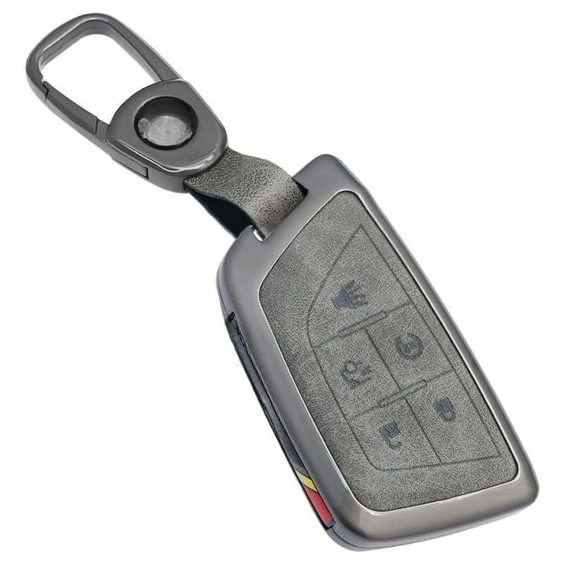 Premium Zinc Alloy Key Cover Case for Cadillac CT5/XT5/XT4/CT6/GT4/CT4 (2023-2024) - Protective Key Fob Shell Key Bag Chain