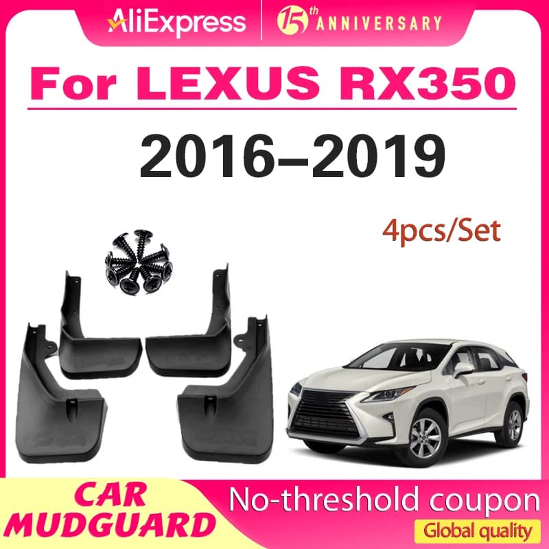 For LEXUS RX RX350 RX450h RX200T RX350L 2016 2017 2018 2019 Fender Mudguard Mud Flaps Guard Splash Flap Mudguards