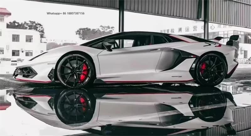 Full Carbon Fiber Side Skirt Four Piece Body Kit forLamborghini Aventador LP700 LP750 Upgraded SVJ Style Car Bumper