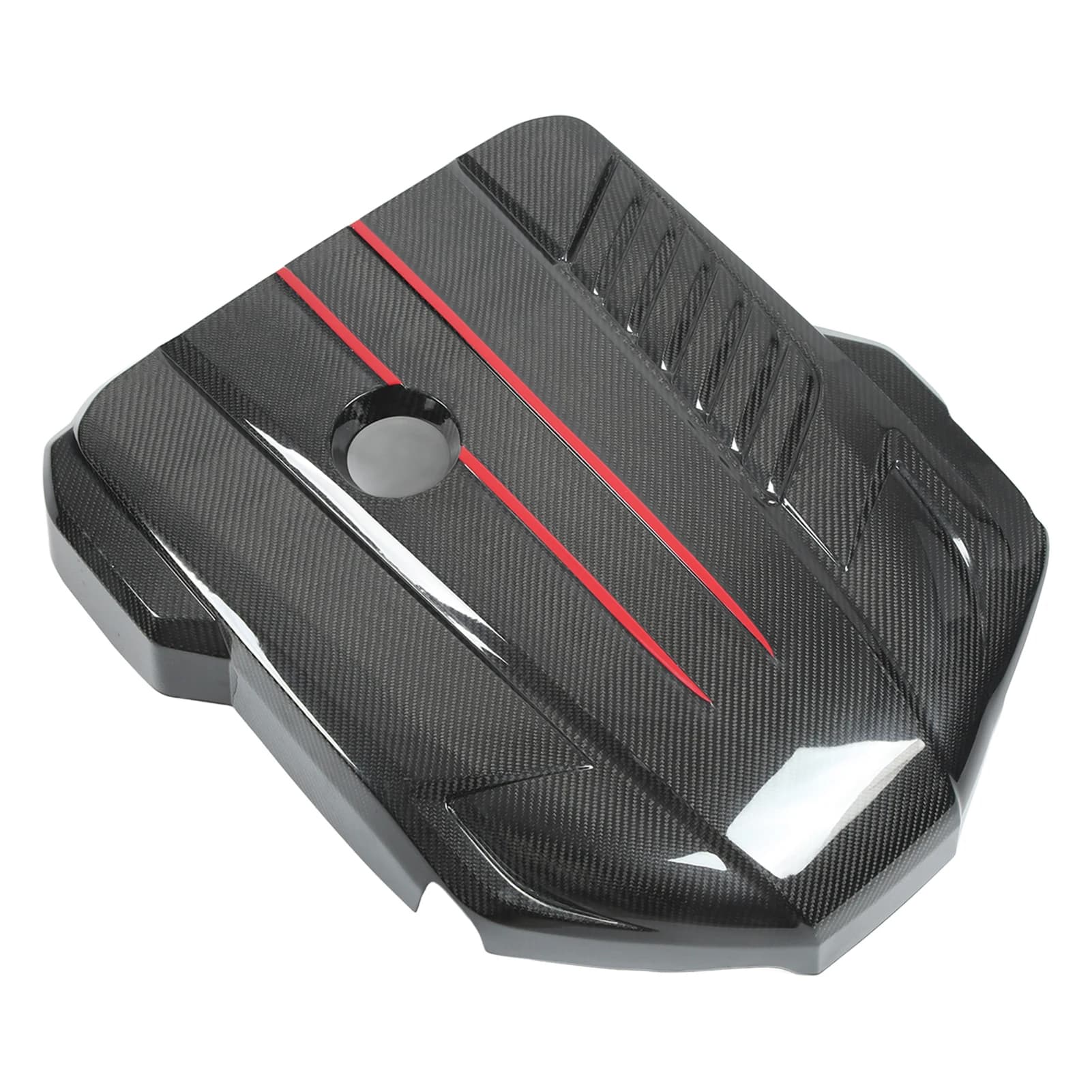 Car Engine Cover Dry Carbon Fiber Interior Hood Trim Replacement for Supra B58 3.0L Engines