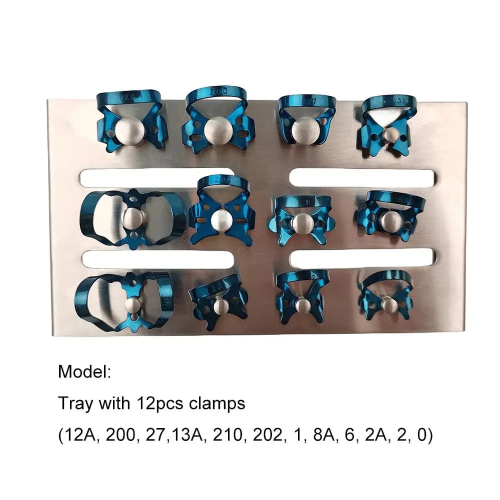 Lab Blue Rubber Barrier Clip Stainless Steel Front Teeth Clip Back Teeth Clip Face Arch Punching Plate Tool s