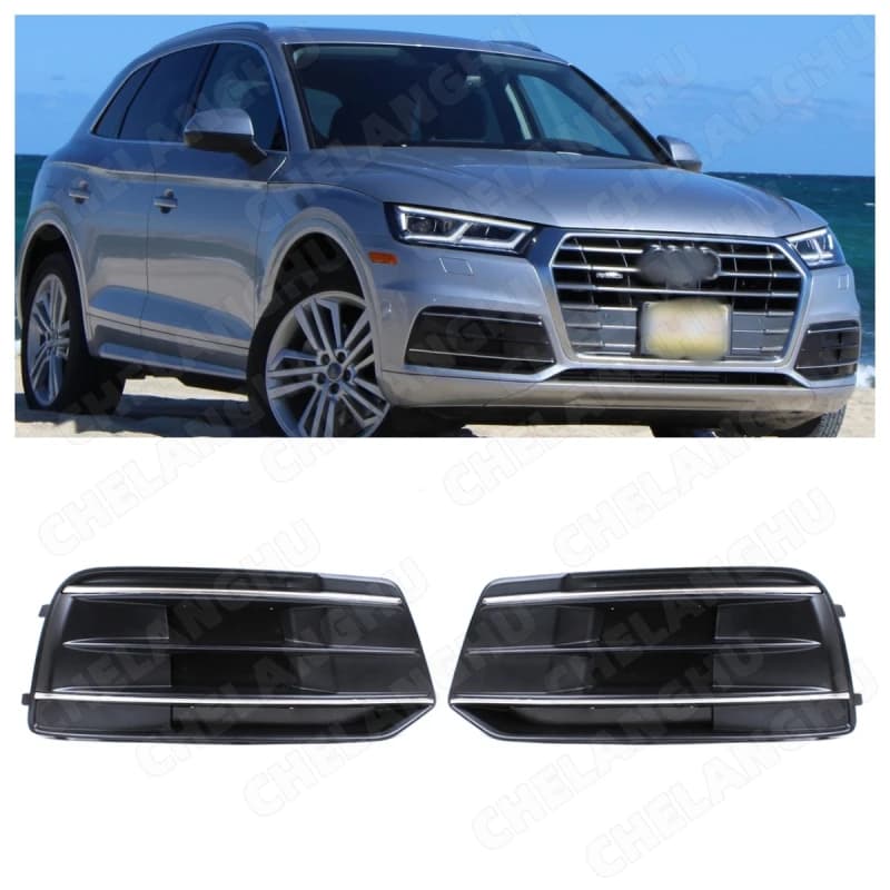 Fog Lamp Grille For Audi Q5 2018 2019 2020 Car Front Fog Light Frame Cover Grill 80D807245 80D807246
