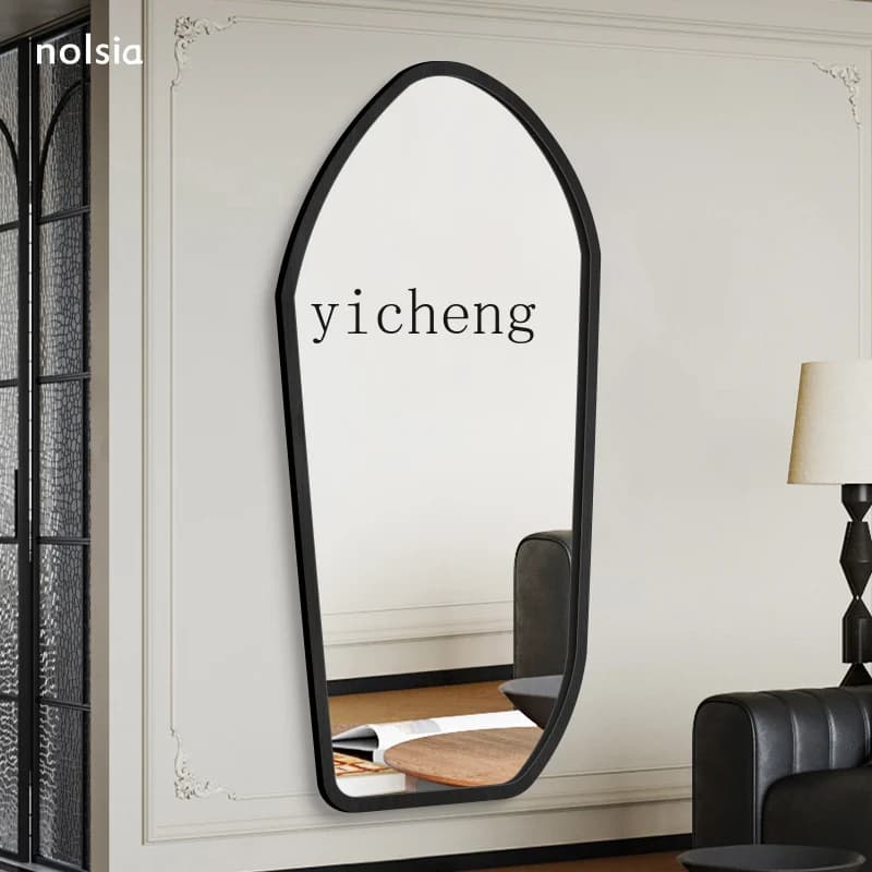 L7-14 medieval mirror full body mirror retro solid wood high definition floor full-length mirror advanced sense
