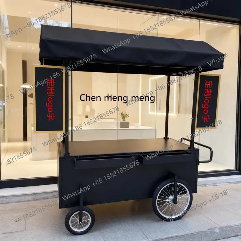 Shopping mall store outdoor display cart hand push commercial activities promotion decoration bazaar cart kitchen window sill