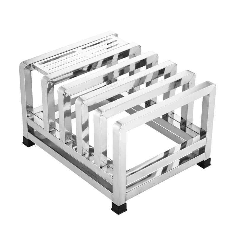 Countertop cutting board rack, knife holder, integrated 304 stainless steel cutting board, kitchen knife placement rack,
