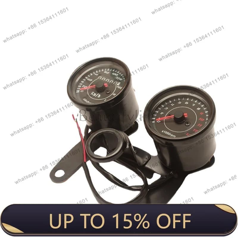 LJY motorcycle modified instrument assembly retro instrument electronic tachometer