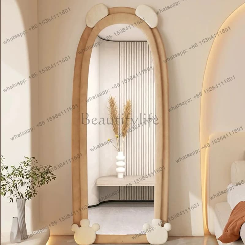 LSMakeup Aesthetic Mirror Modern Living Room Girls Decoration Nordic Mirror Vintage Korean Style Spiegel Wand Home Decorations