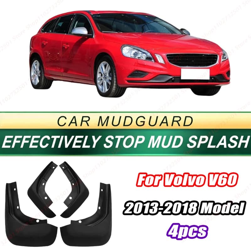 For Volvo V60 2013-2018 Model 4PCS Front Rear Mud Flaps Splash Guards Fender Mudguards Auto Accessories