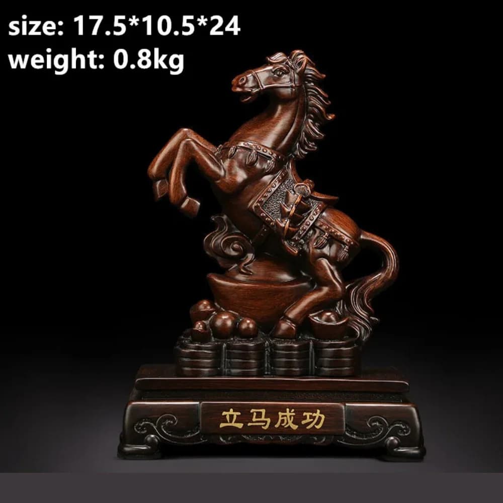 3d Lucky Ornaments Horse To Success Porch Living Room Decoration Gift Feng Shui Statue Chinese New Year Table Accessories