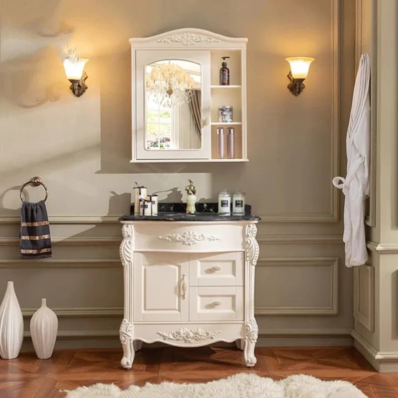 Lighting Bathroom Cabinet Space Nordic Luxury Drawers Storage Bathroom Vanity Makeup Organizer Storage Szafka Lounge Furniture