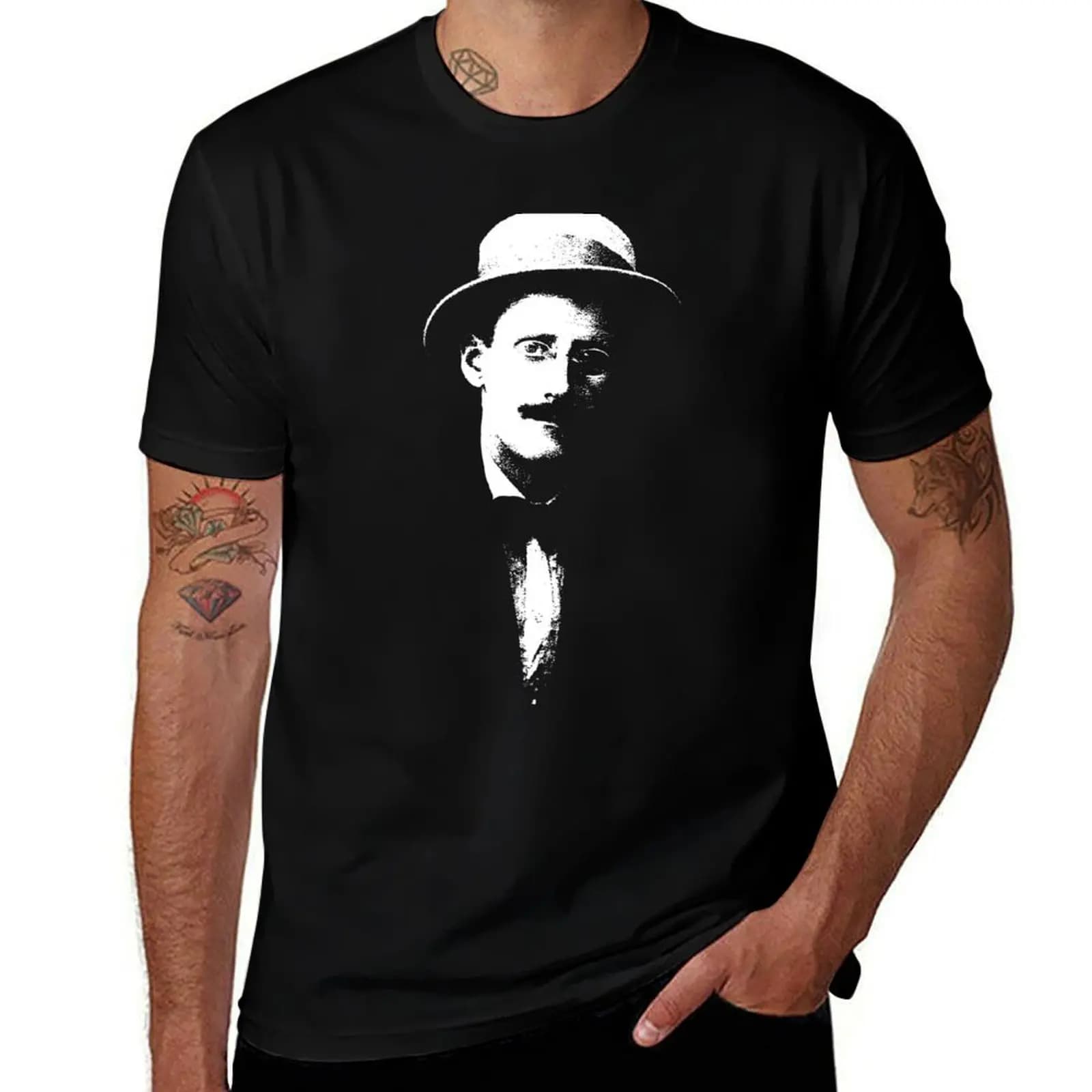 James Joyce T-Shirt man t shirts graphic anime tshirt