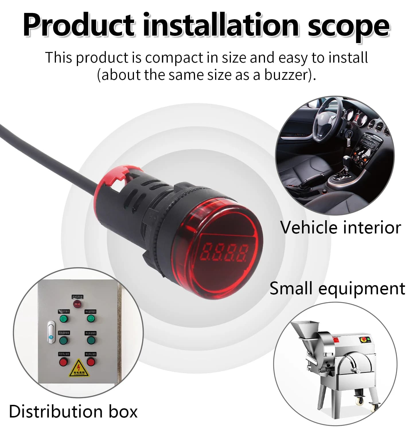 Mini Digital Display DC 8-24V Tachometer Motor Speed Measuring Meter Proximity Switch Sensor NPN