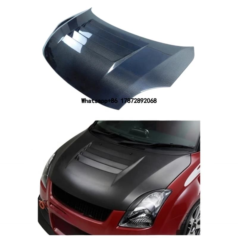 Carbon Fiber Car Engine Cover Auto Hood for Swift ZC31 Swift Sport 2005-2012 Aerodynamic Auto Body Kits