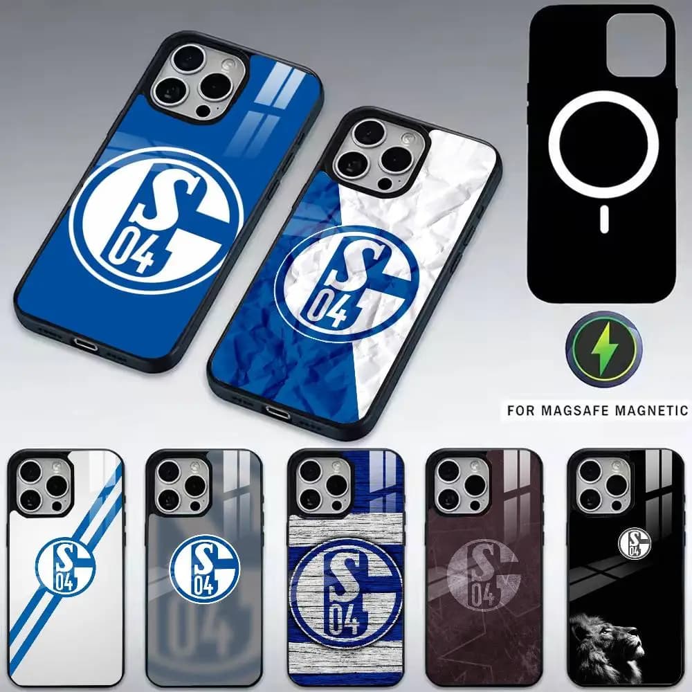 S-Schalke 04-PC-C   Phone Case For iPhone17,16,15,14,13,12,11 Plus,Pro Magnetic with Magsafe Wireless Charging